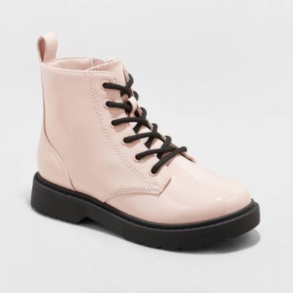 Girls' Zoe Zipper Lace-up Combat Boots -
Art Class Blush Punk Size 13